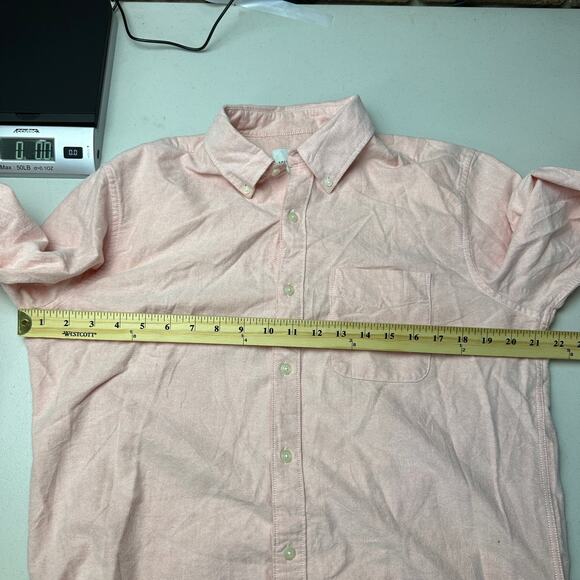 American Eagle Long Sleeve Button Down Shirt Size Medium Pink 100% Cotton - Picture 6 of 9